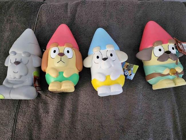 People selling the Bluey Gnomes on Facebook Marketplace for inflated prices a day after they go on sale , and sell out , at Bunnings stores . Picture: Facebook