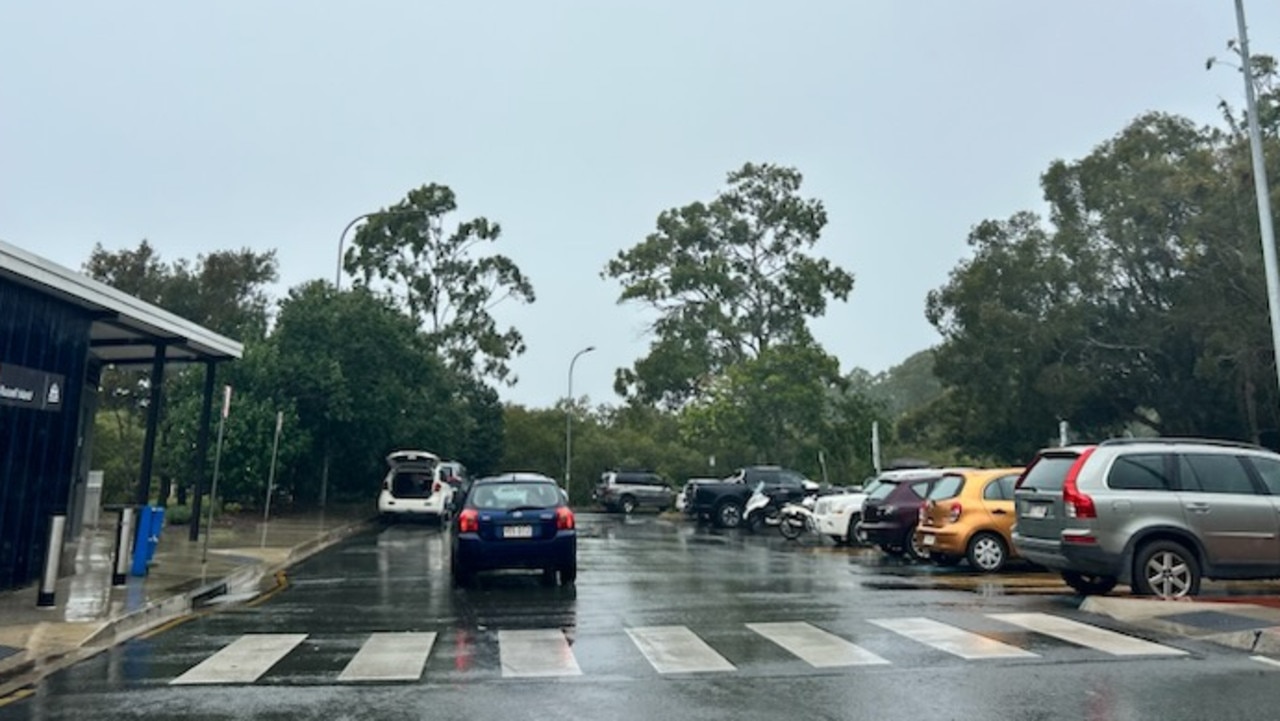 Russell Island ferry terminal where people are preparing to leave the island to sit out the cyclone. Picture: Contributed