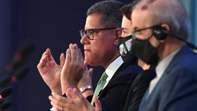 COP26 President Alok Sharma had earlier broke down during proceedings of the last-minute change as vulnerable countries argued stronger action on fossil fuels as needed to save the earth. Picture: Jeff J Mitchell/Getty Images