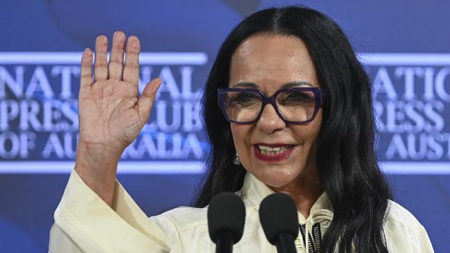 Linda Burney Minister for Indigenous Australians addresses the National Press Club of Australia in Canberra. Picture: NCA NewsWire / Martin Ollman