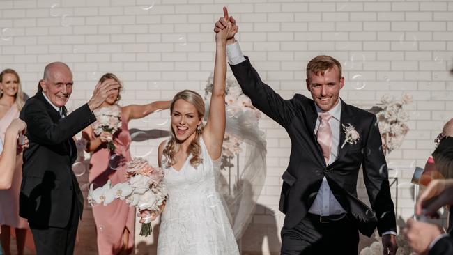 Wedding of Sarah Jones and Samuel Brown. Picture: Cloud Catcher