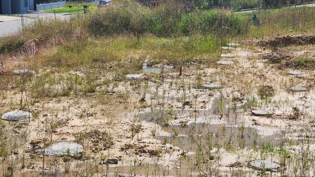 The state of the family's block of land. Picture: Supplied