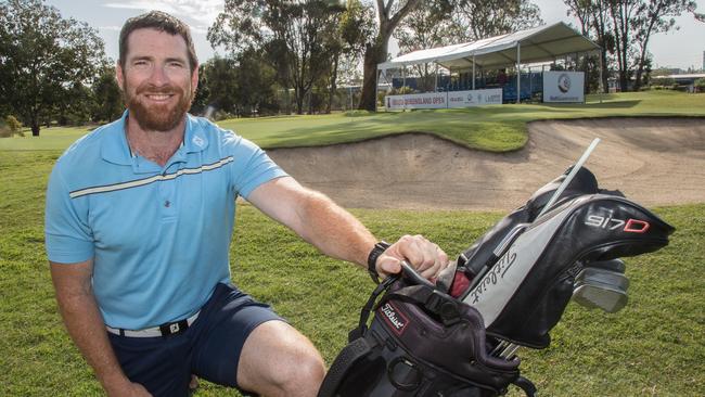 AFL great Jason Akermanis is turning his sporting skills to golf. Picture: David Kapernick, Golf Queensland