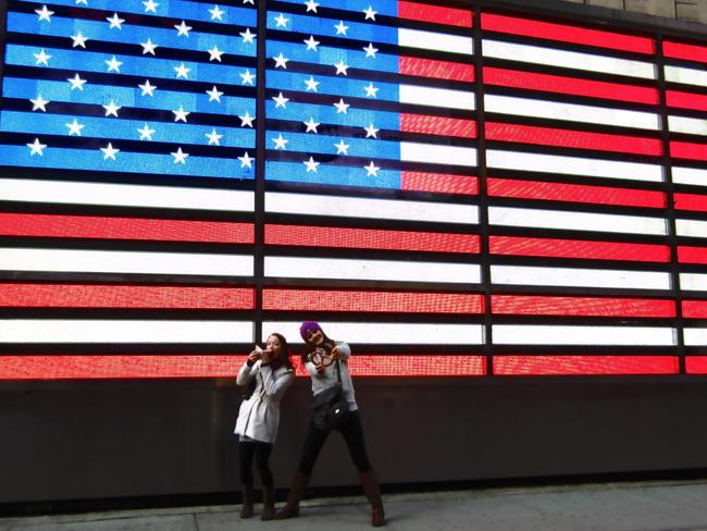 Colleen Thornton (left), who studied abroad for a semester in New York in 2012. Picture: Supplied