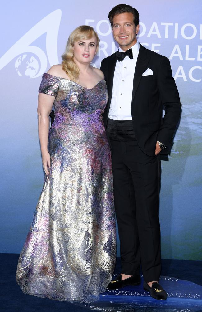 Rebel Wilson and Jacob Busch. Picture: Pascal Le Segretain/Getty Images for La Fondation Prince Albert II de Monaco