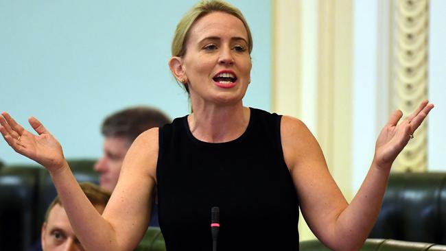 Kate Jones in State Parliament. (AAP Image/Dan Peled) 