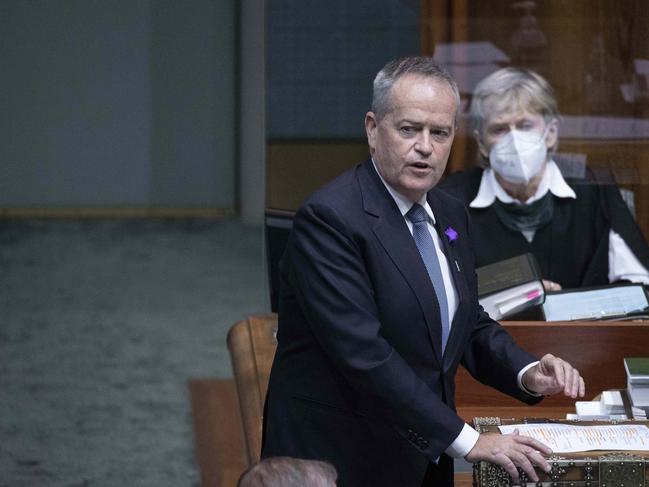 Minister for the National Disability Insurance Scheme Minister for Government Services Bill Shorten during Question Time in the House of Representatives in Parliament House in Canberra. Picture: Gary Ramage