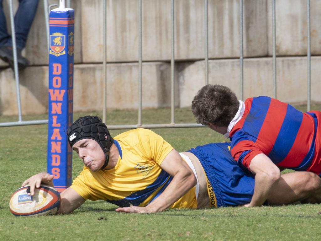 Second XVs Downlands vs TGS. O'Callaghan Cup day at Downlands College. Saturday, August 6, 2022. Picture: Nev Madsen.