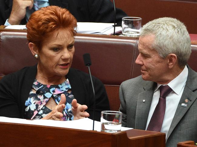 One Nation Senator Malcolm Roberts spent the week in the US building contacts with Trump staffers. Picture: AAP