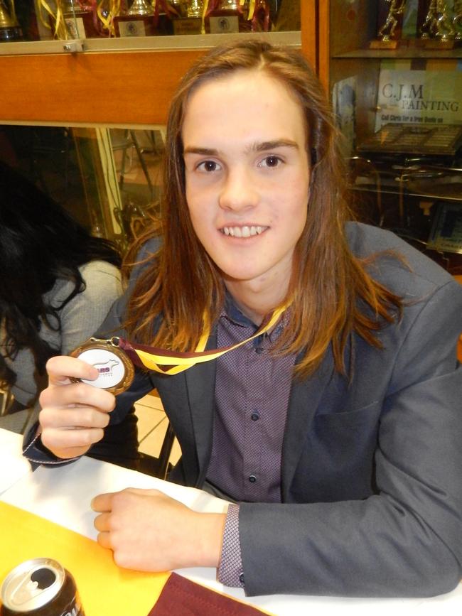 Patrick Cronin won two under 19 best and fairest awards with the Lower Plenty Football Club.