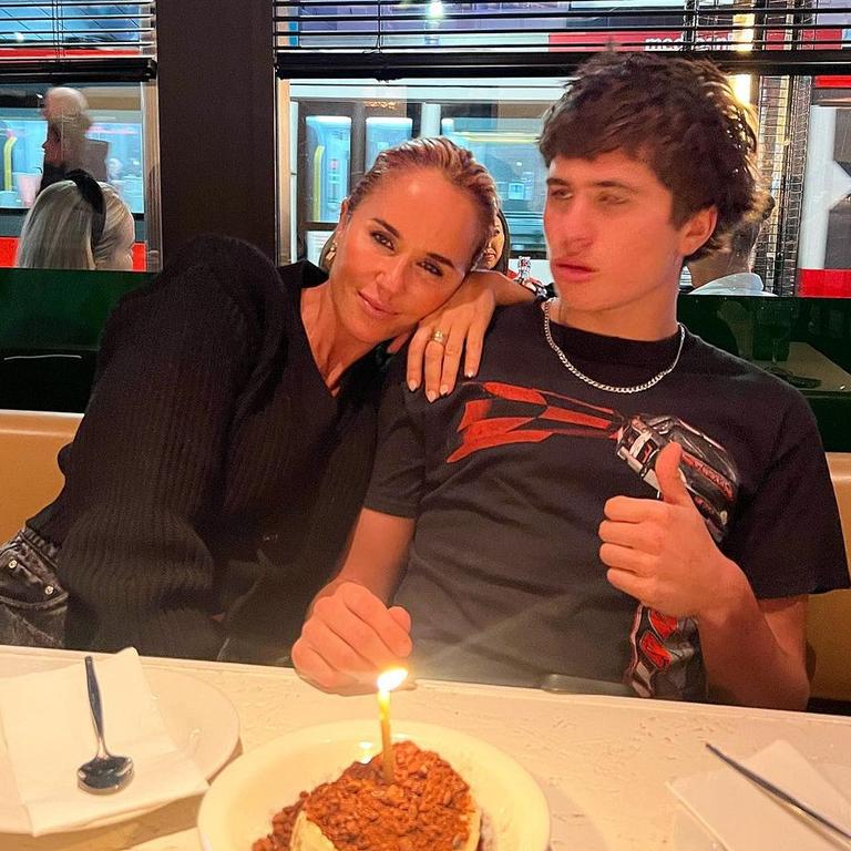 Edwards with her son Justice. Picture: Instagram