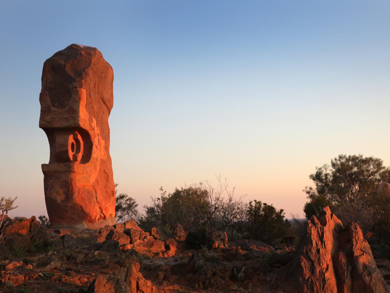 Broken Hill - sunset at The Living Desert Sanctuary sculpture site