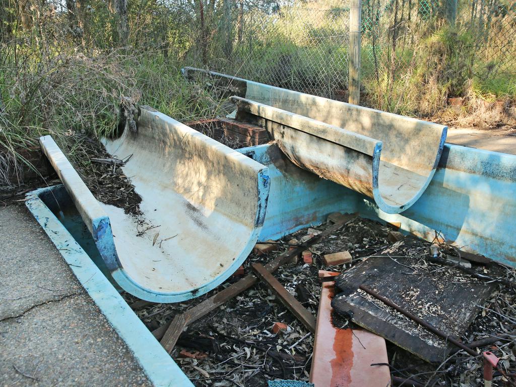 Pictured is the remains of what was Magic Kingdom theme park in Lansvale in Sydneys west. It operated in the 1970s and 80's but has been abandoned since the mid 90's. Picture: Richard Dobson