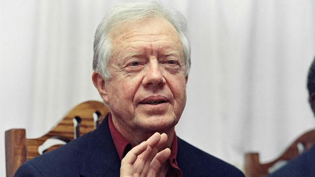 A 1991 picture of former US president Jimmy Carter. Picture: AFP