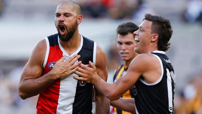 Paddy Ryder and Rowan Marshall are providing a lethal ruck combination. Picture: Michael Willson/AFL Photos via Getty Images