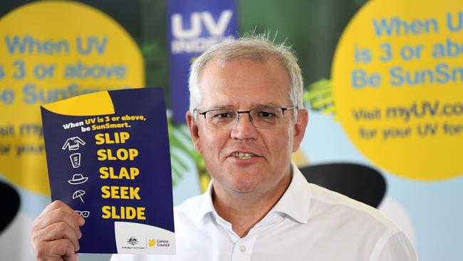 Scott Morrison has likened wearing a mask to wearing sunscreen, a comment he has received widespread criticism of. Picture: NCA NewsWire / Dan Peled