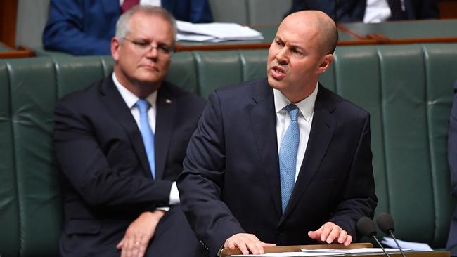 Treasurer Josh Frydenberg delivers the budget.