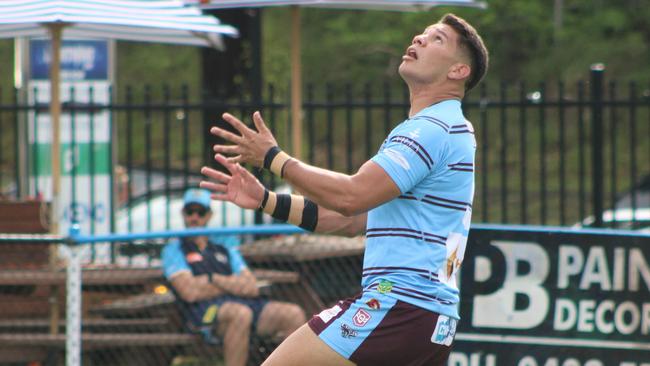 Centre Larson Dale-Doyle, pictured in his Intrust Super Cup debut with the CQ Capras, has signed a two-year deal with NRL club, Canterbury-Bankstown Bulldogs.