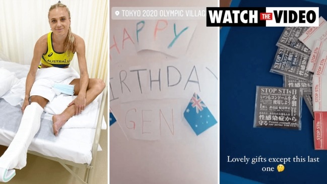 Genevieve Gregson celebrates birthday in Tokyo Olympic Village following horrific injury