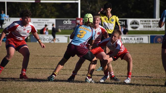 Renouf Shield action: Keebra Park v Palm Beach Currumbin.