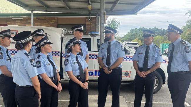 The new recruits had their orientation at Mudgeeraba Police Station on Monday, the start of 12 months of training.