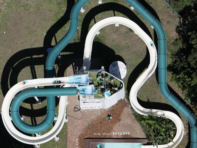 The old water slides torn down in 2018.