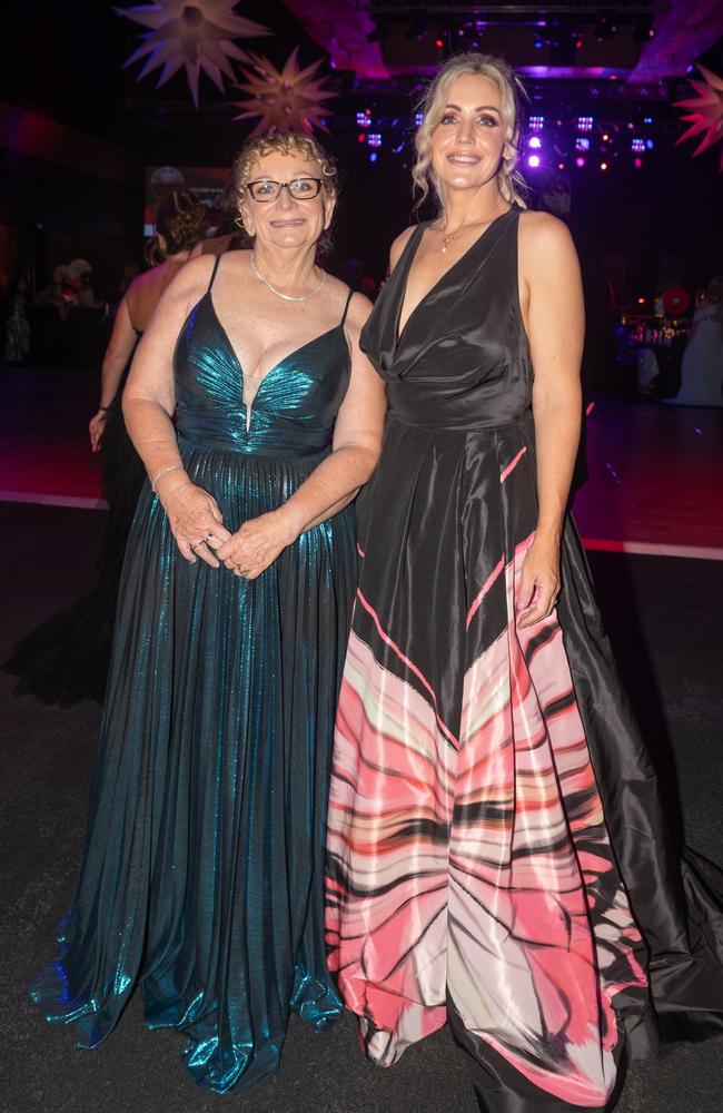 Rebecca Trevethan and Meryl Boyd at Mackay Mayor's Charity Ball Saturday 10 May 2025 Picture: Michaela Harlow