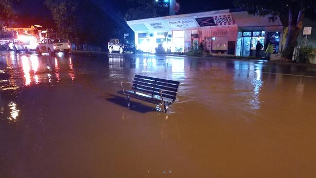 Main St under water. Picture: Aven Stewart