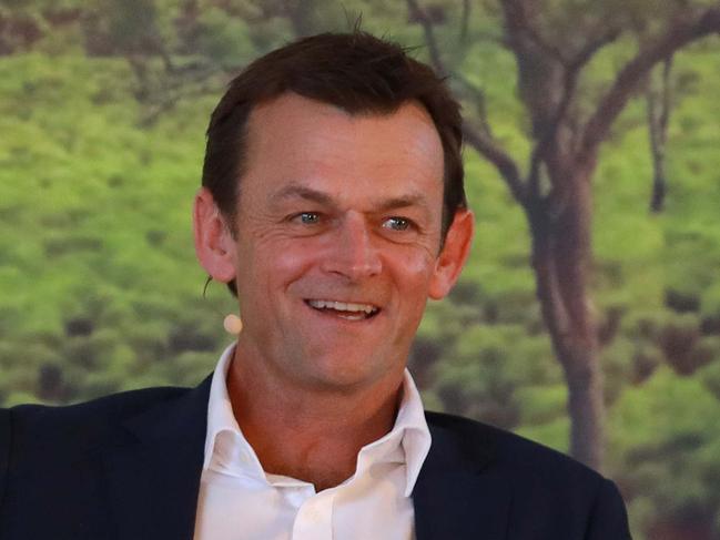 In Conversation: Sports & Regions with Will Schofield, Contributor, CODE Sports with Adam Gilchrist (former Australia test batsmen/wicketkeeper), at The AustralianÃ&#149;s "Bush Summit" in Perth, a Talk-fest about improving lives in the Kimberley. Philip Gostelow/The Australian