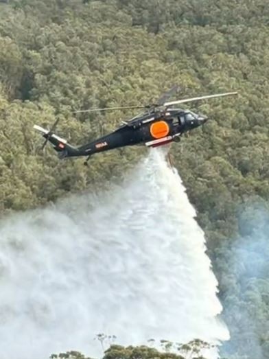 Up to 40 fires are continuing to burn across NSW on Saturday. Picture: Twitter/X, NSW RFS