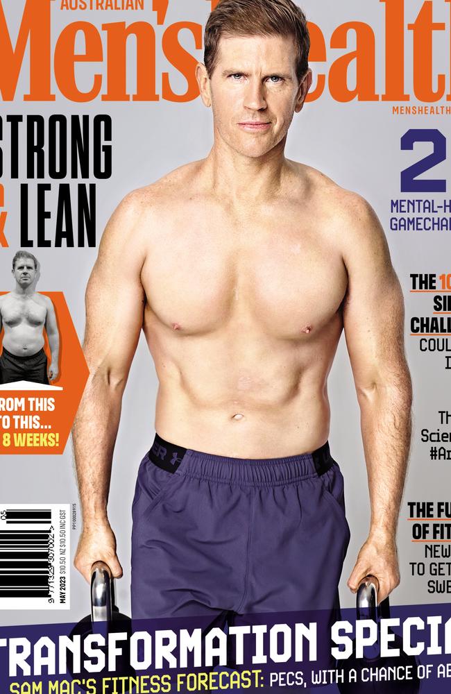 Sunrise Weatherman Sam Mac in Men's Health Magazine. Picture: Jason Lee