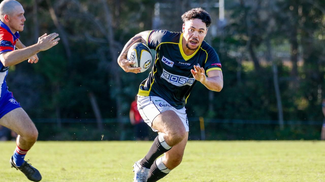 Caloundra player James Simpson-Te Pairi in action. Picture: Adrian Bell Photography.