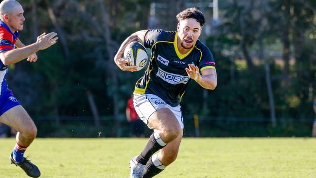 Caloundra player James Simpson-Te Pairi in action. Picture: Adrian Bell Photography.