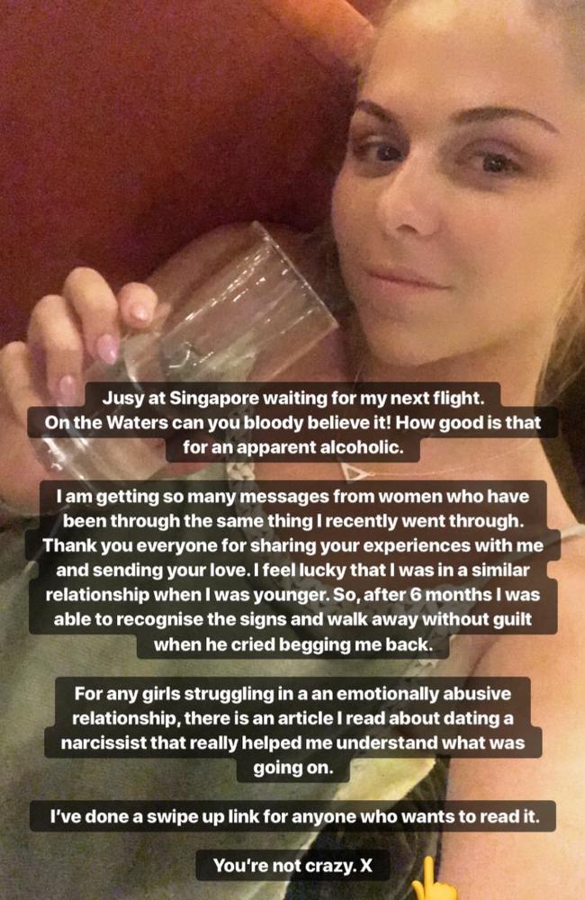 Tara speaks out via Instagram.