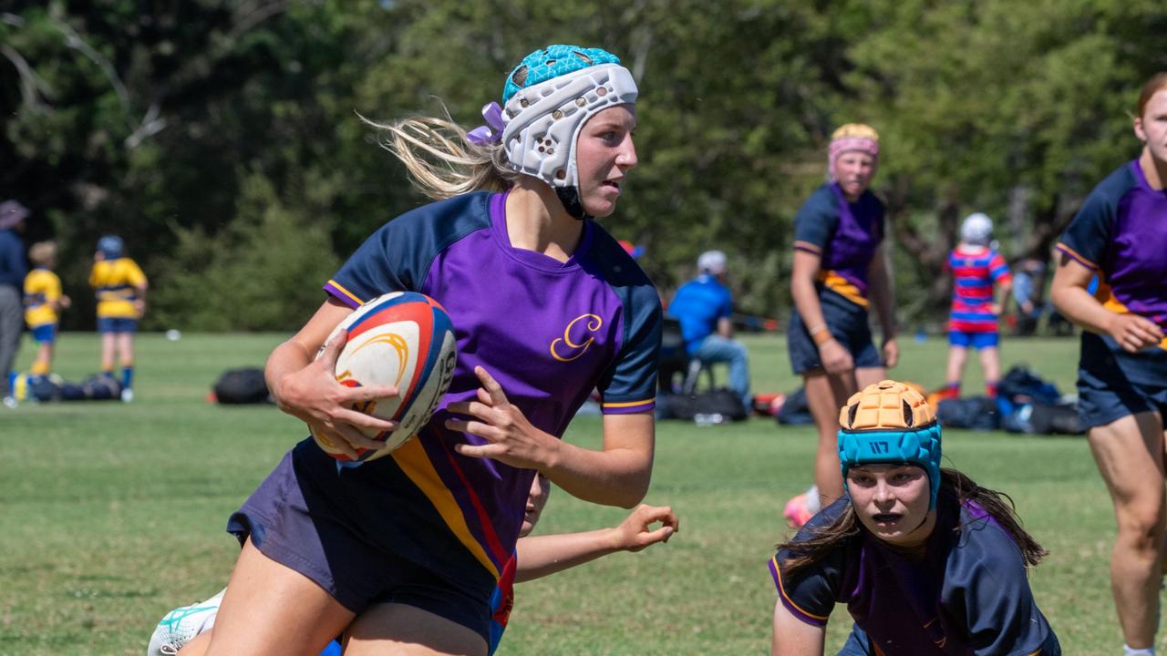 Selena Worsley Cup Game 2. Downlands first VII vs Glennie 18S. 2024 O'Callaghan Cup day at Downlands College. Photo by Nev Madsen