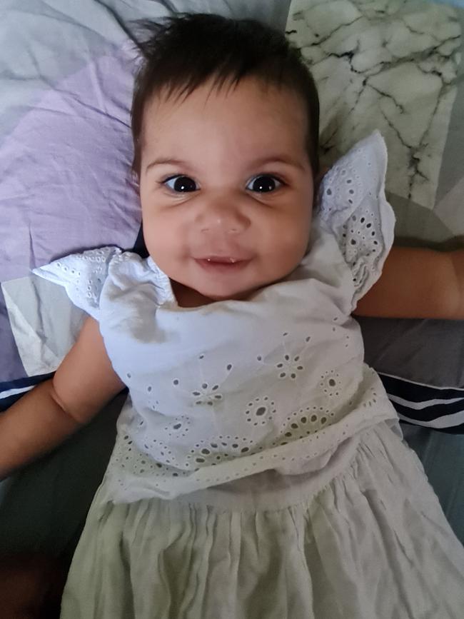 Mikerah Talbot woke up in a very happy mood. Picture: Stacey Talbot