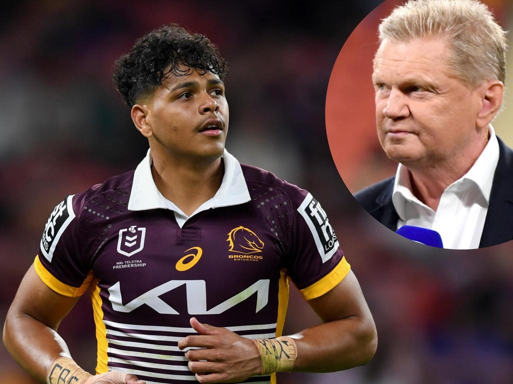 Paul Vautin (inset) has slammed Brisbane's decision to rest Selwyn Cobbo on Thursday night.