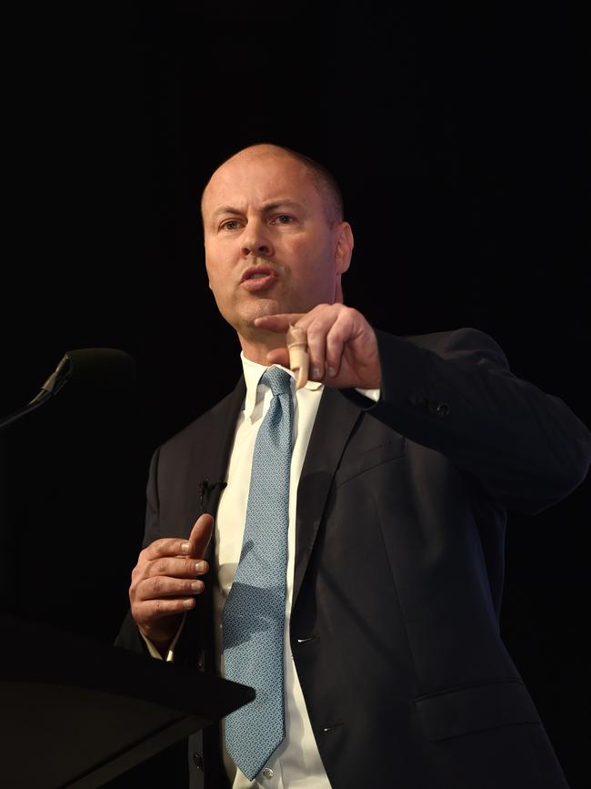 Frydenberg speaks at the Australia Israel Chamber of Commerce lunch at Crown Palladium. Picture : NCA NewsWire / Nicki Connolly