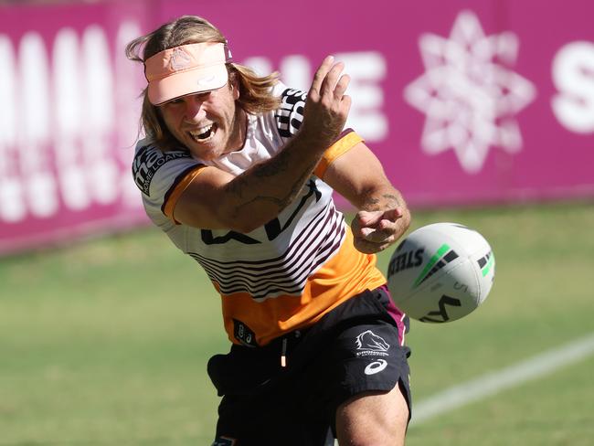 Blake Mozer, Brisbane Broncos training, Red Hill. Picture: Liam Kidston