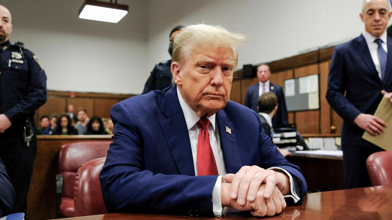 Former US President Donald Trump in court on April 23, 2024. (Photo by Curtis Means / POOL / AFP)