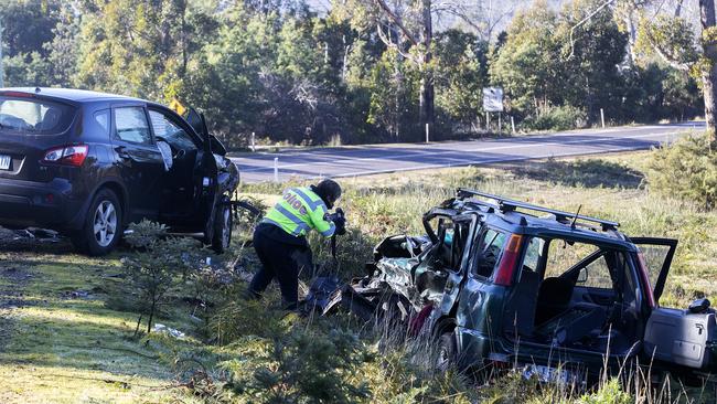 Car crash on the Arthur Highway, Forcett. Picture Chris Kidd