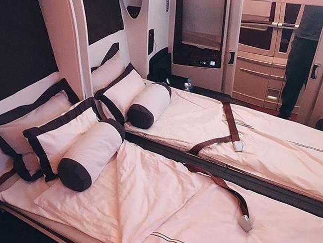 The seatbelt is the only reminder that you’re actually still on a plane. Picture: SingaporeAir/Instagram