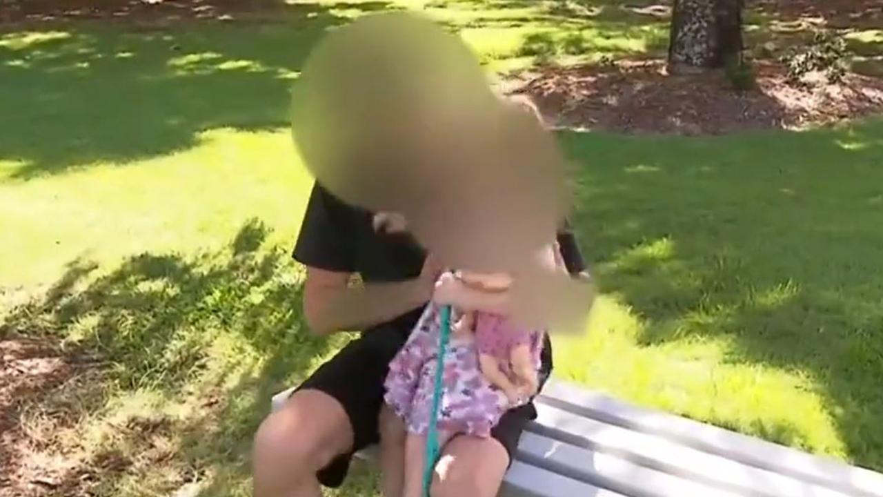 A two-year-old girl was allegedly caught up in a carjacking at a coffee shop and service station at Booval at the weekend. Picture: 7 News