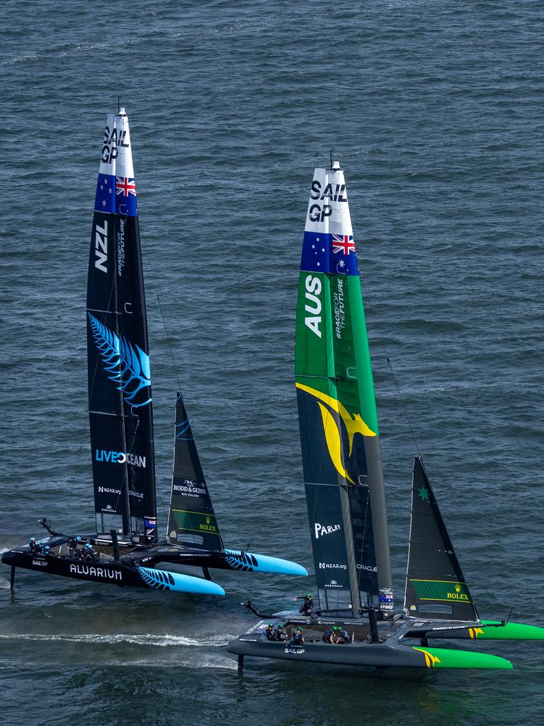 New Zealand nearly stole victory from Australia. Photo: Simon Bruty for SailGP.