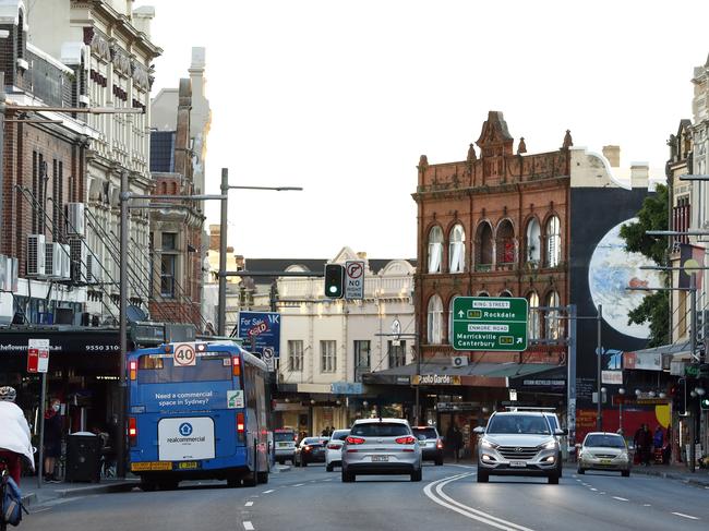 King St in Newtown, where the alleged armed robbery occurred. Picture: Sam Ruttyn