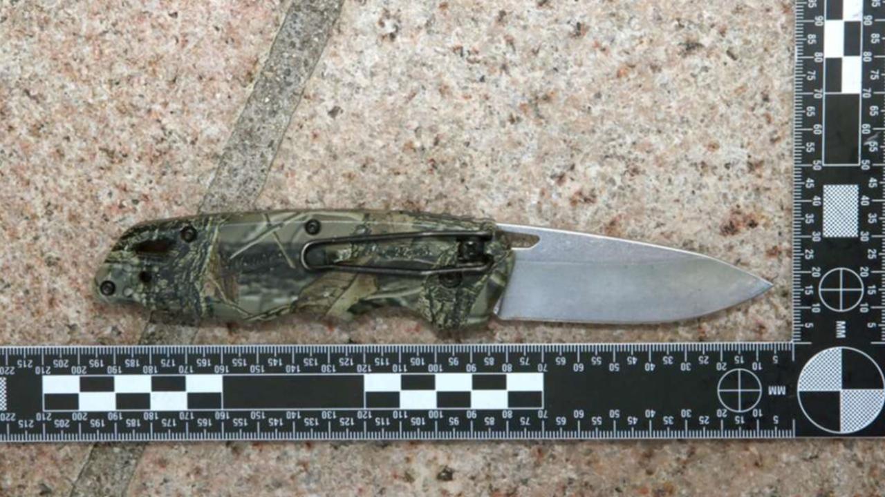 The knife carried by Luke Gilbert.