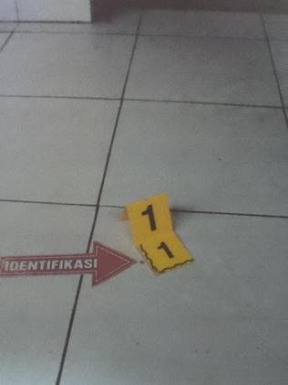 Blood on a Kubu Kauh Beach Inn floor. Picture: Supplied.