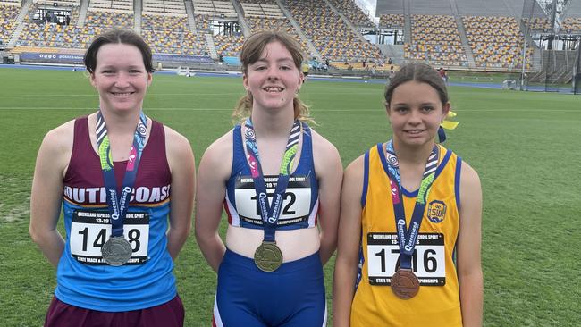 Some of the medallists from the Qld School Sport championships.