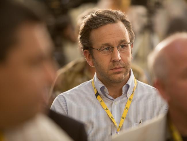 Chris O'Dowd in a scene from the Lance Armstrong biopic, The Program.