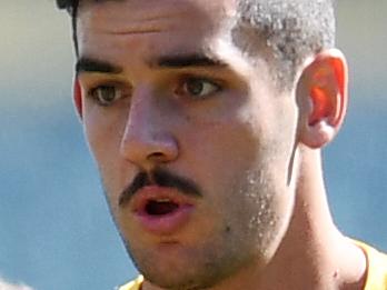 Adelaide Crows player Taylor (Tex) Walker during a team training session at the Adelaide Oval in Adelaide, Wednesday, September 27, 2017. The Adelaide Crows face the Richmond Tigers in the AFL Grand Final in Melbourne on Saturday, September 30. (AAP Image/Tracey Nearmy) NO ARCHIVING